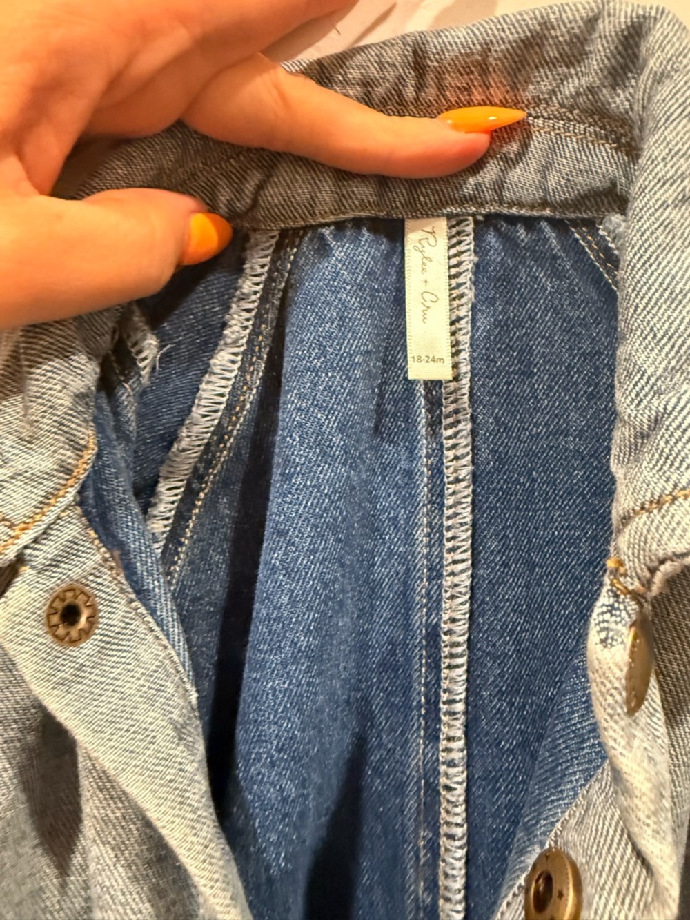 Baby Denim Jumpsuit Rylee + Cru - Picture 3 of 6